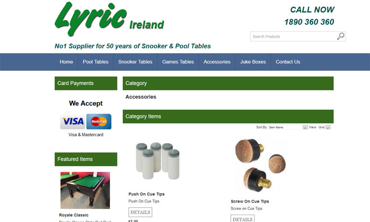 Lyric Snooker and Pool Website