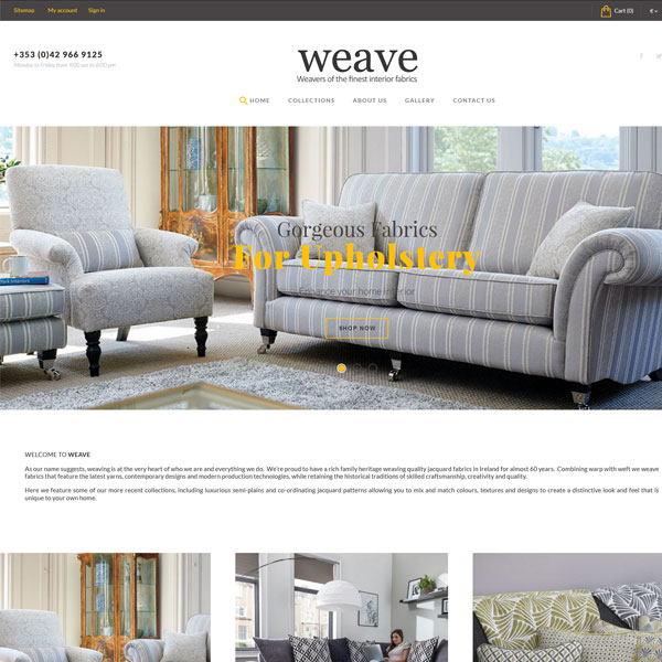 E Commerce Website for Weave Fabric Sales